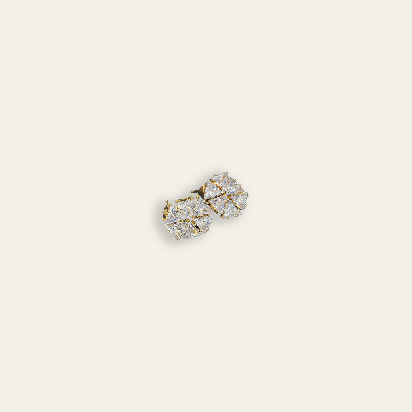 Hexagon Facet Diamond Earrings